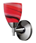Polished Chrome 1-Light Sconce with Sandy Glass R43339