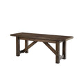 Smoke Brown Wood Backless Dining Bench C334584