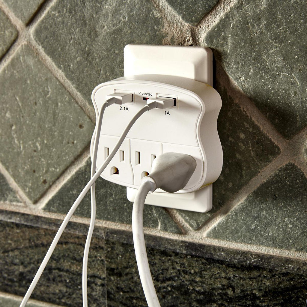 3-Outlet 2 USB Wall Adapter S775894