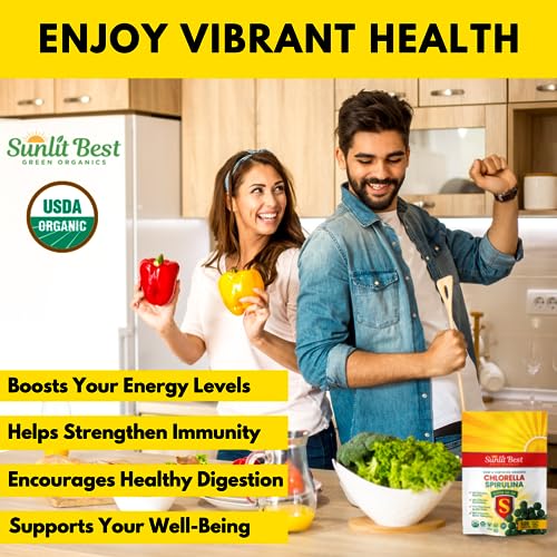 500 Organic Chlorella Spirulina Tablets M35919