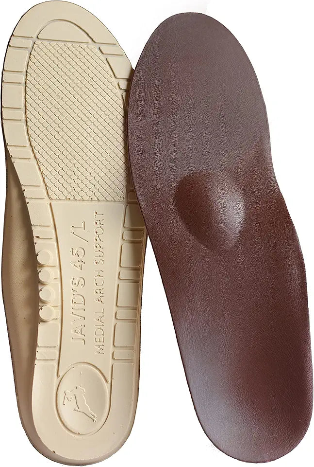 Synthetic Leather Orthotic Shoe Insole with Metatarsal Pad & Heel Cradle X4792