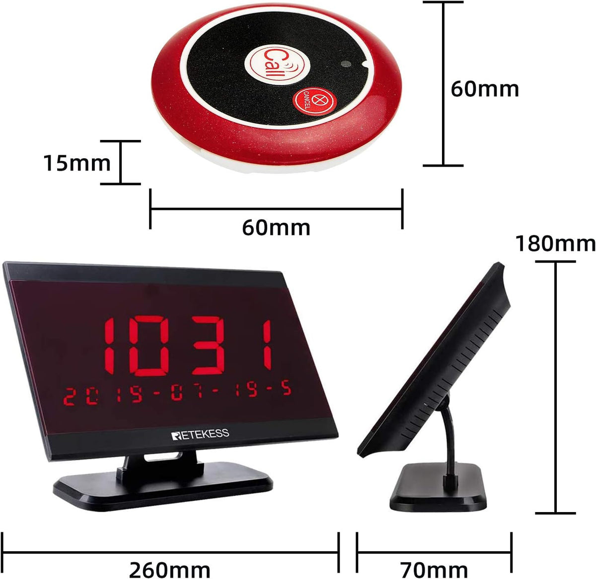Wireless Caregiver Pager System with 10 Panic Alert Call Buttons A917