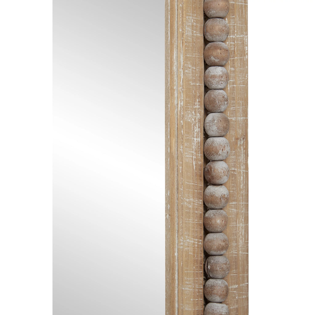 Brown Bohemian Wood Rectangular Wall Mirror G594