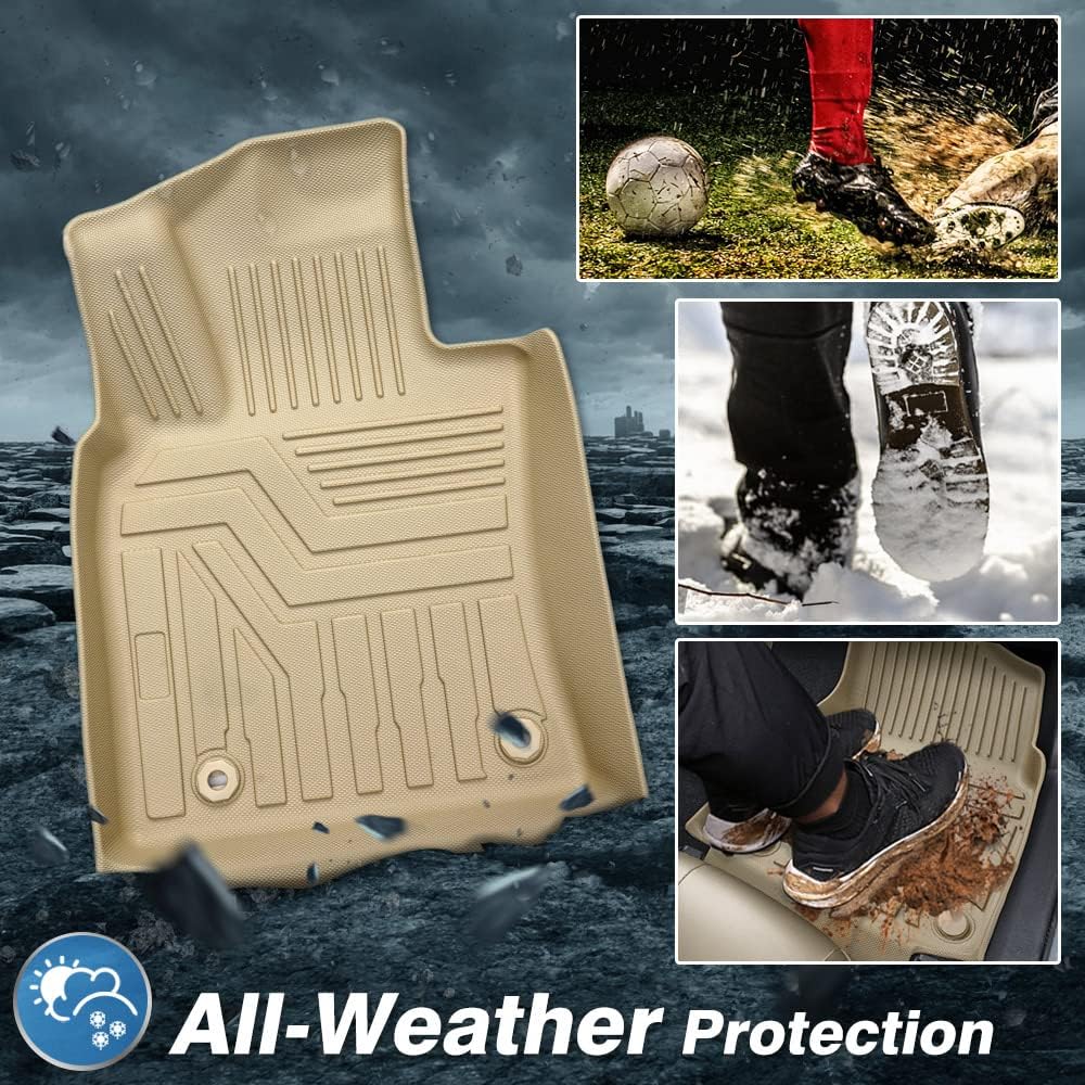 Custom Fit All Weather Floor Liners 1st and 2nd Row Mat Liner Set N743