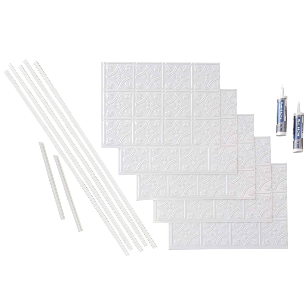 Gloss White Backsplash Kit C354