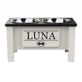 Personalized Elevated Dog Bowl Stand with Internal Storage P490324