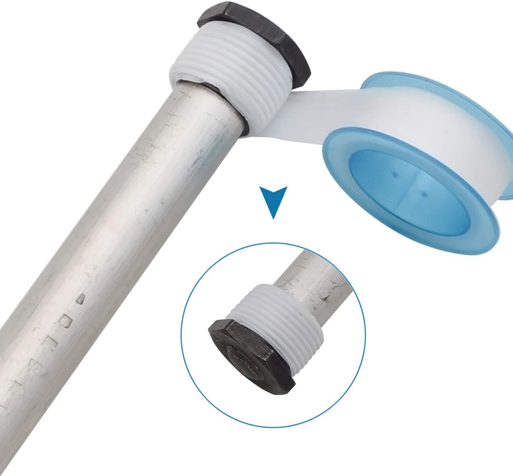 Magnesium Anode Rod with PTFE Thread Seal Tape, 9.25L x 3/4 NPT - 2 Pack V291