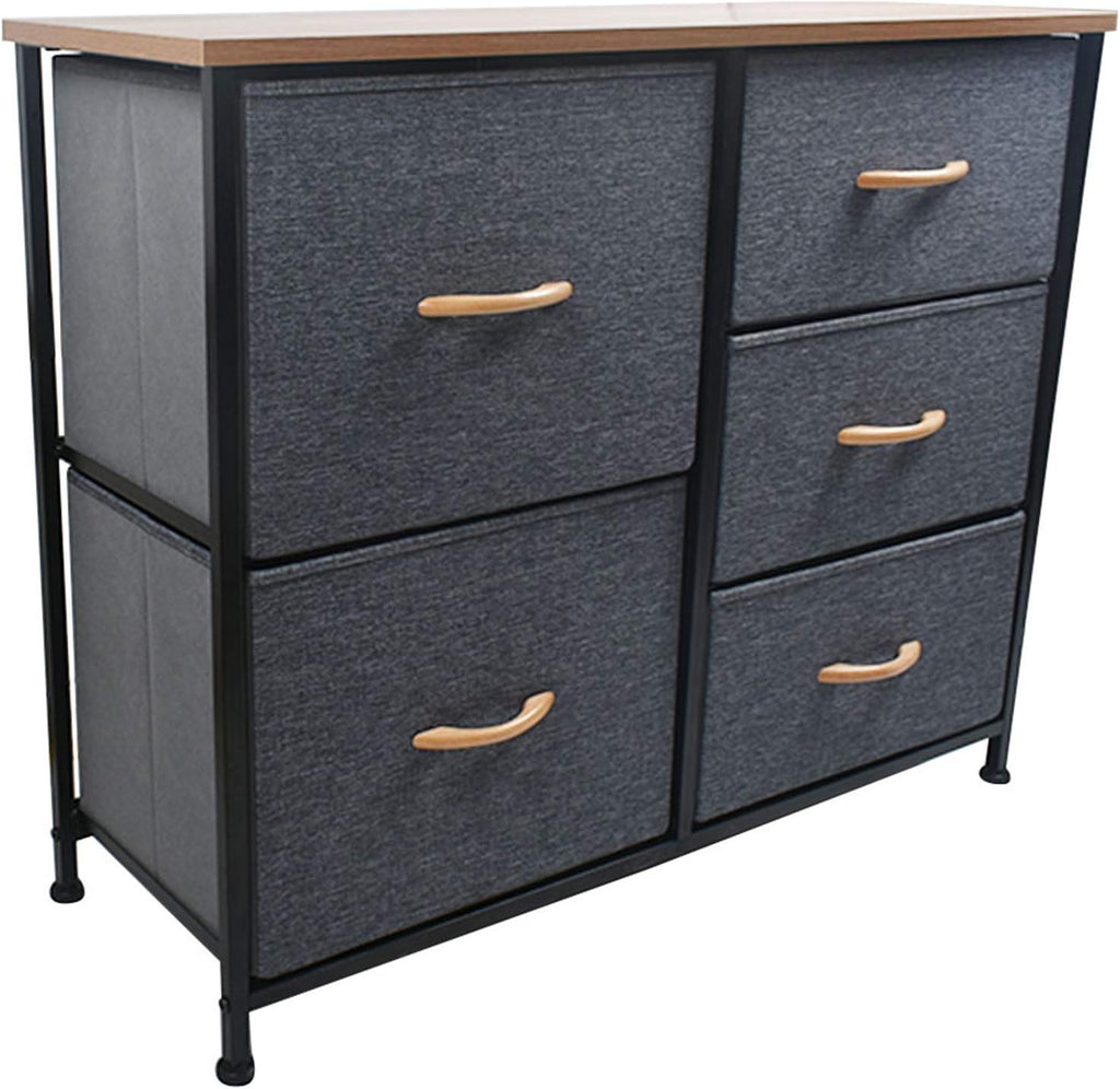 Brown 5 Drawer Storage Cabinet Dresser C65730