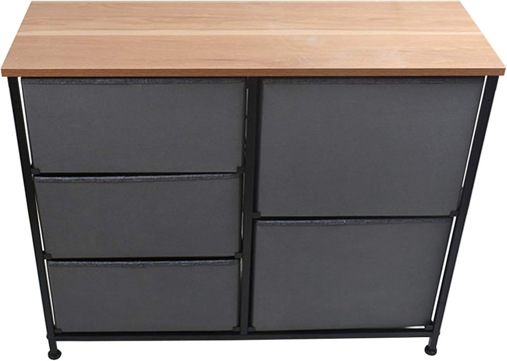 Brown 5 Drawer Storage Cabinet Dresser C65730