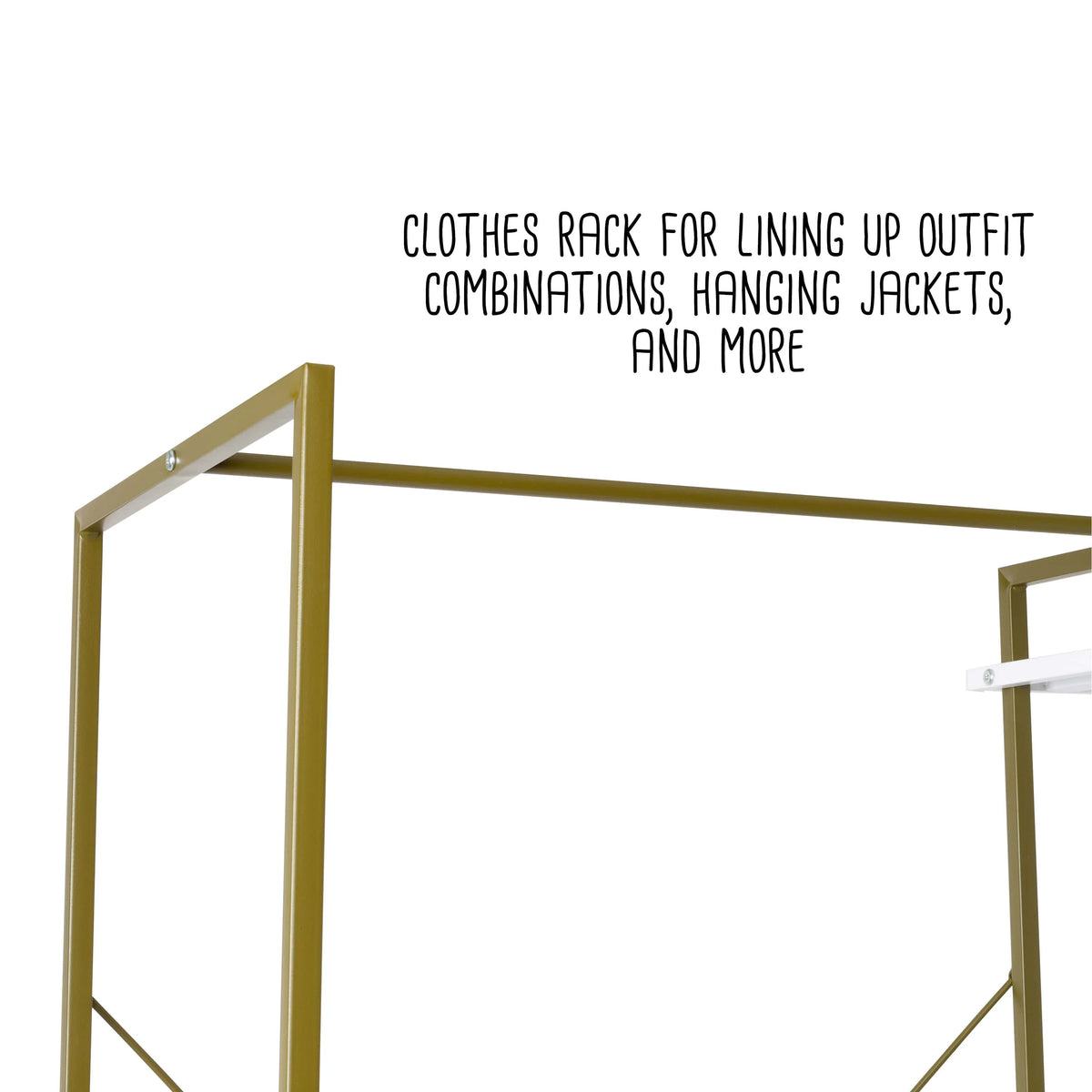 Freestanding Open Metal Closet Wardrobe with 4 Shelves C904652