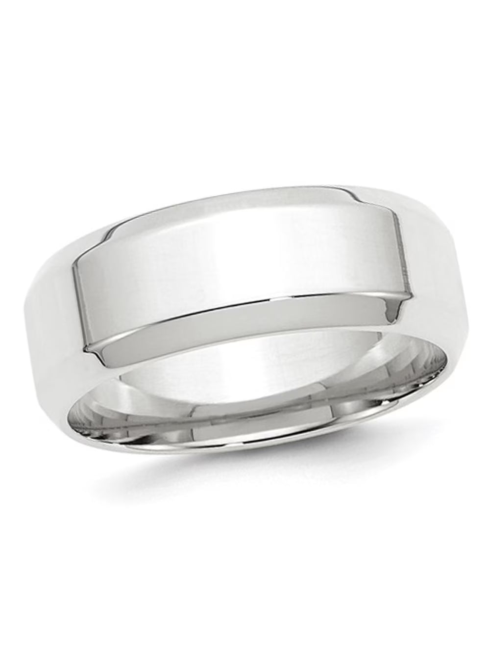 10K White Gold Comfort Fit Wedding Band Ring J433