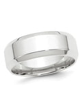 10K White Gold Comfort Fit Wedding Band Ring J433