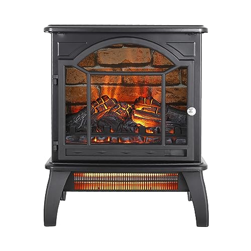 1500W Infrared Freestanding Electric Fireplace Stove Heater with Remote N696305