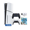 White and Midnight Black PlayStation 5 Disc Edition with Two Controllers J6932