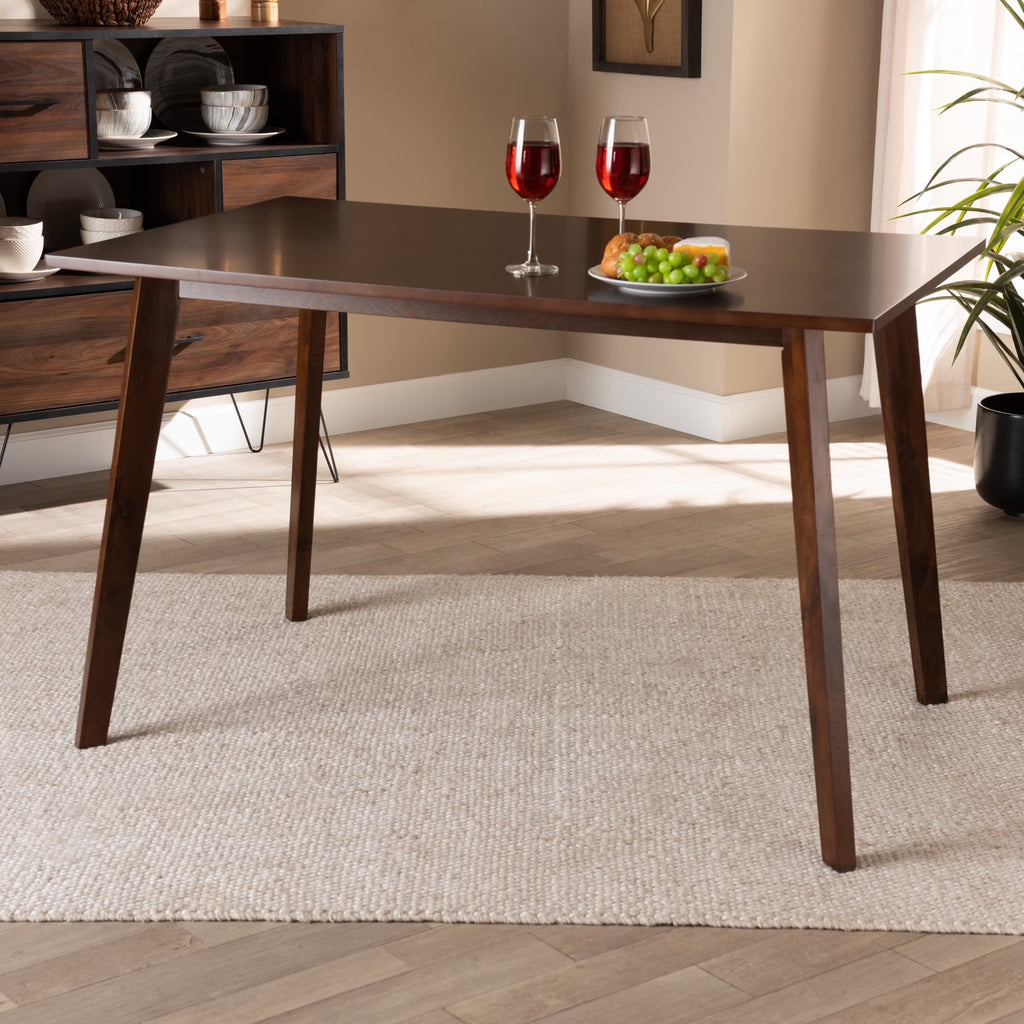 Walnut Brown Rectangular Wood Dining Table W659585