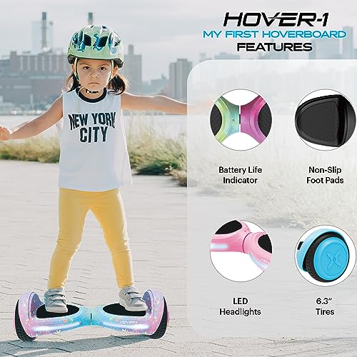 Electric Self-Balancing Hoverboard with 5 mph Max Speed, Dual 150W Motors, 6.3” Tires, 3 Miles Max Range, and LED Headlights U9988