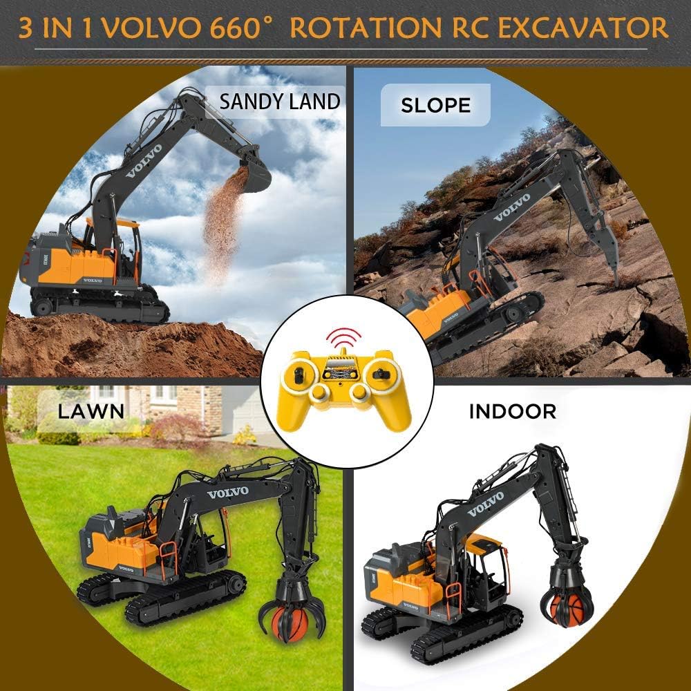 RC Excavator 1/16 Scale Remote Control Construction Truck S606