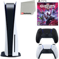 Playstation 5 Disc Version with Midnight Black Extra Controller and Microfiber Cleaning Cloth Bundle H9230