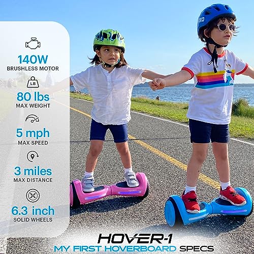 Electric Self-Balancing Hoverboard with 5 mph Max Speed, Dual 150W Motors, 6.3” Tires, 3 Miles Max Range, and LED Headlights U9988