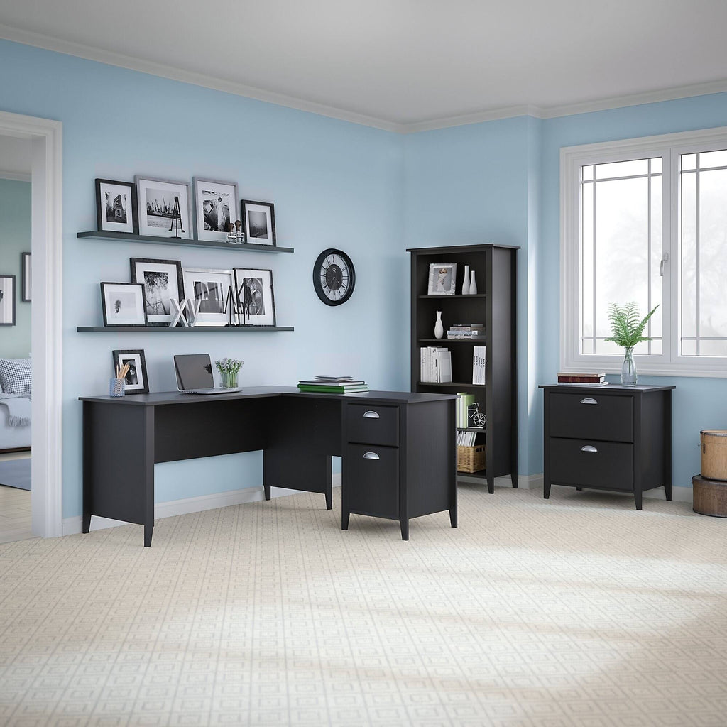 60W L Desk with Bookcase and Lateral File E309684