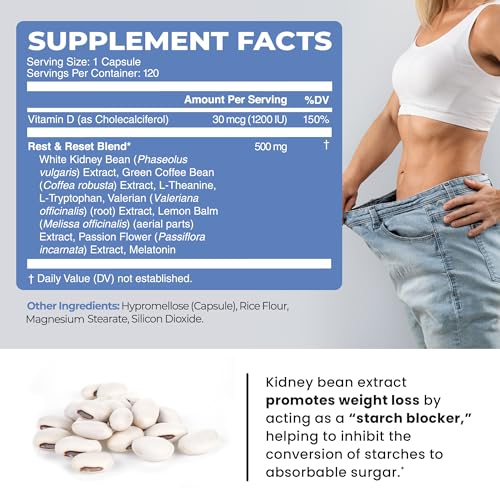 120 Nighttime Pills Weight Loss Support Supplements W786