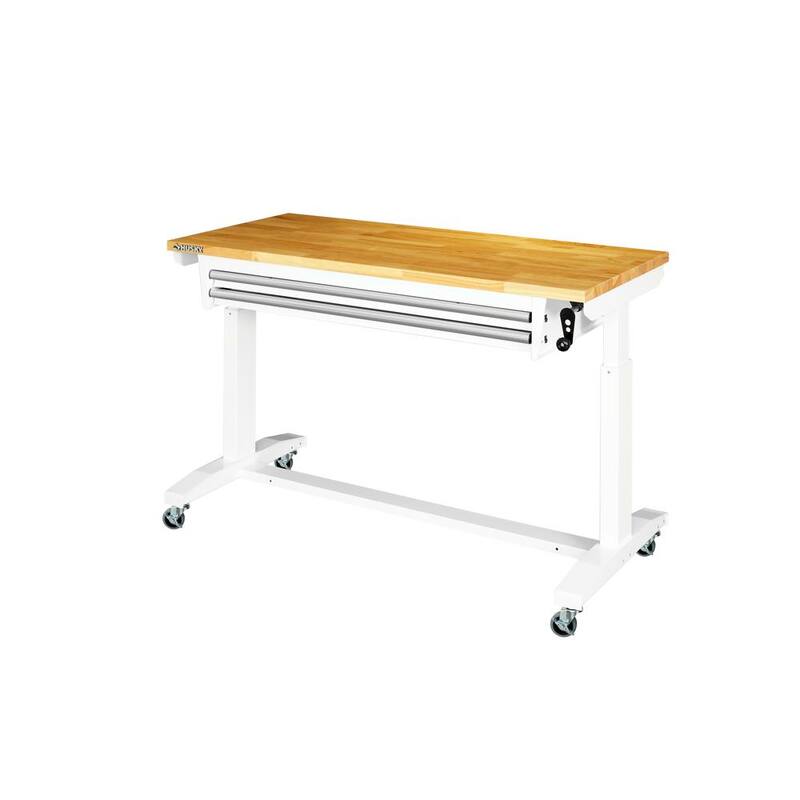 Adjustable Height Table, White N914674