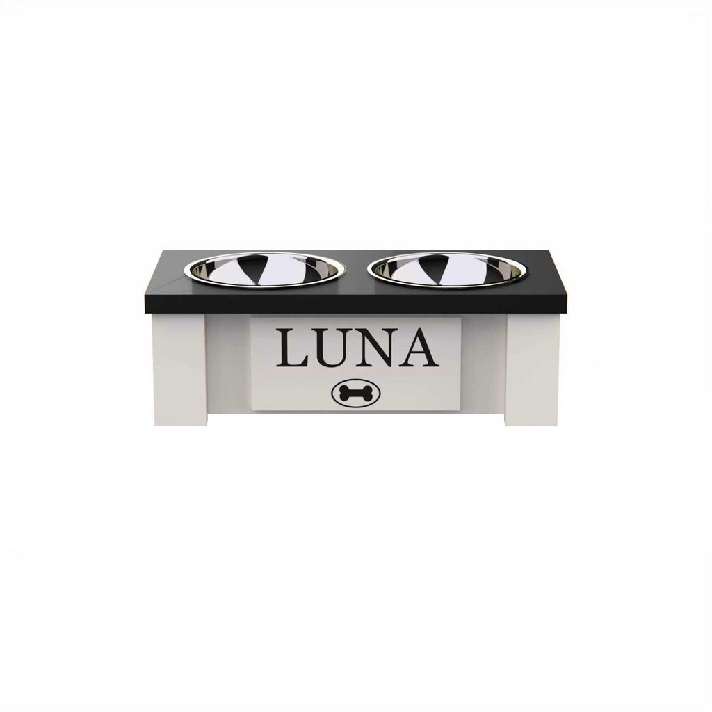Personalized Elevated Dog Bowl Stand with Internal Storage P490324