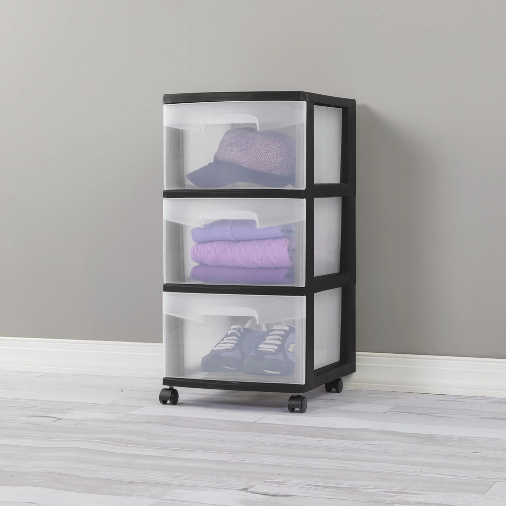 3 Drawer Plastic Cart T434