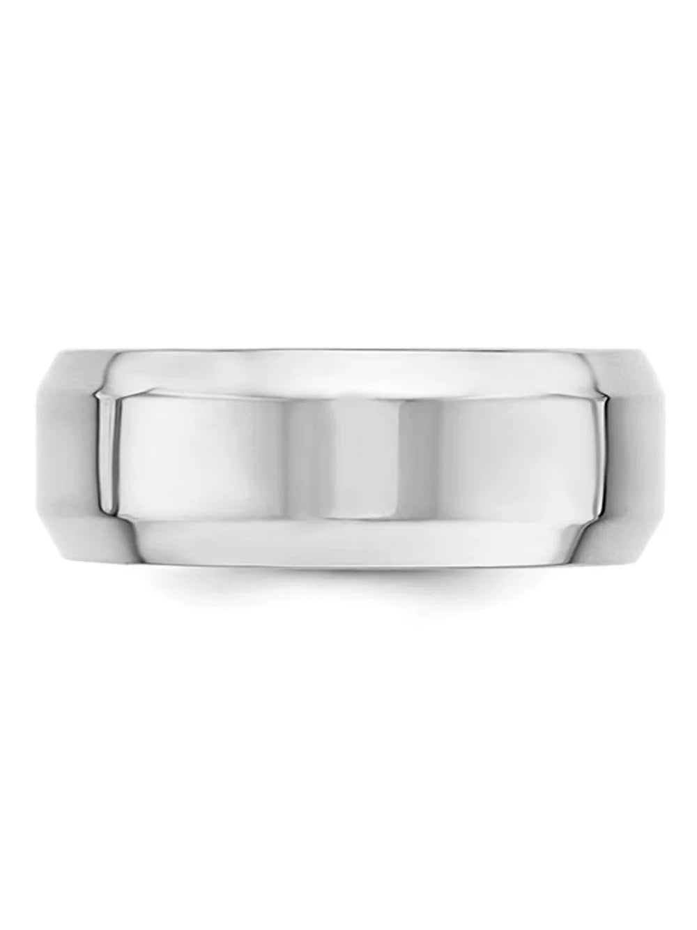 10K White Gold Comfort Fit Wedding Band Ring J433