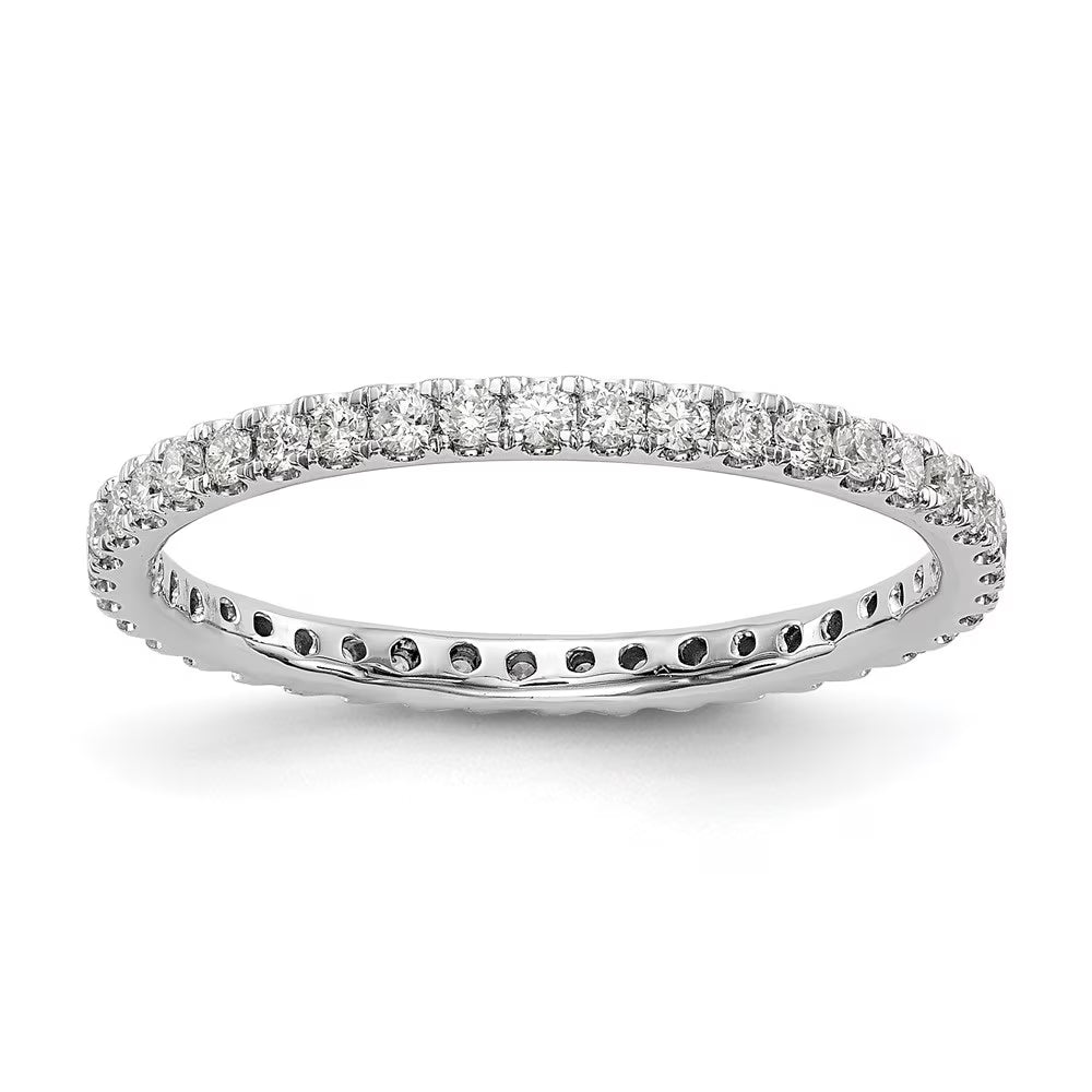 14k White Gold 1/2 carat Lab Grown Diamond Eternity Ring U18944