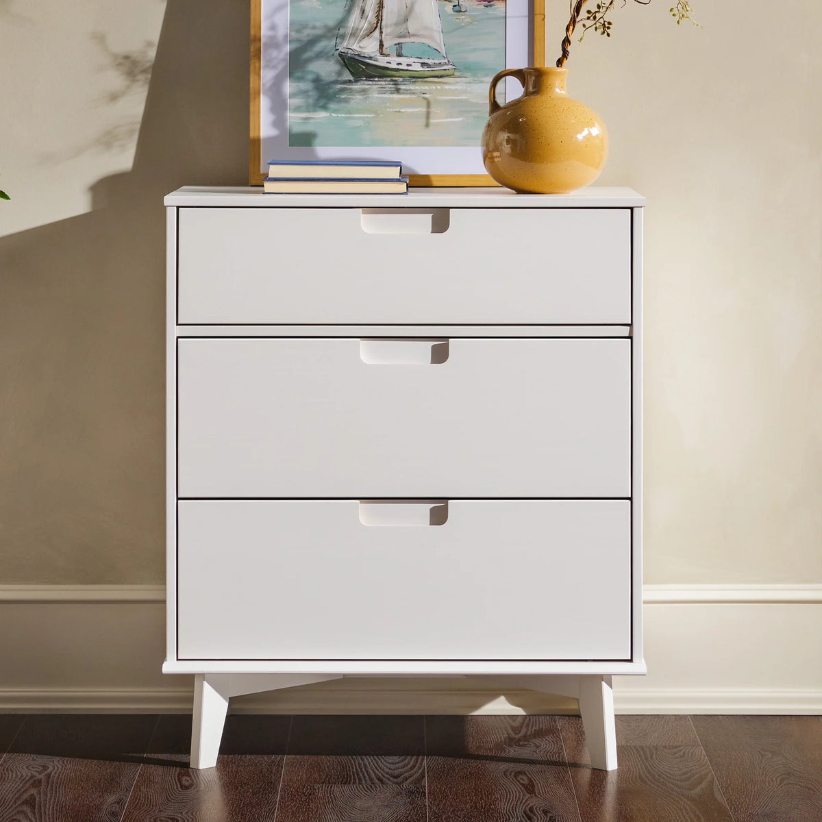 Solid Wood Walnut 3-Drawer Dresser R15990