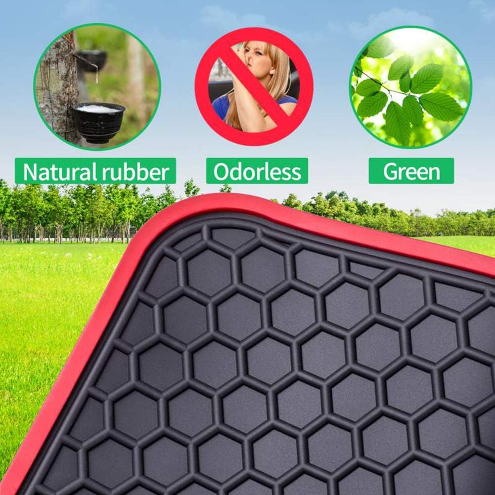 Black 3 Rows Rubber Car Floor Mats R669313