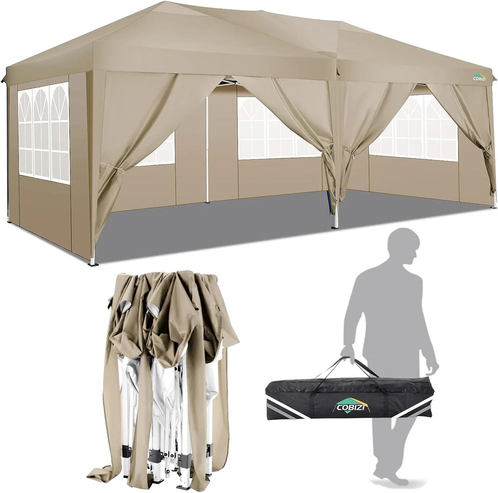 10x20 Pop up Canopy Tent with 6 Removable Sidewalls R961