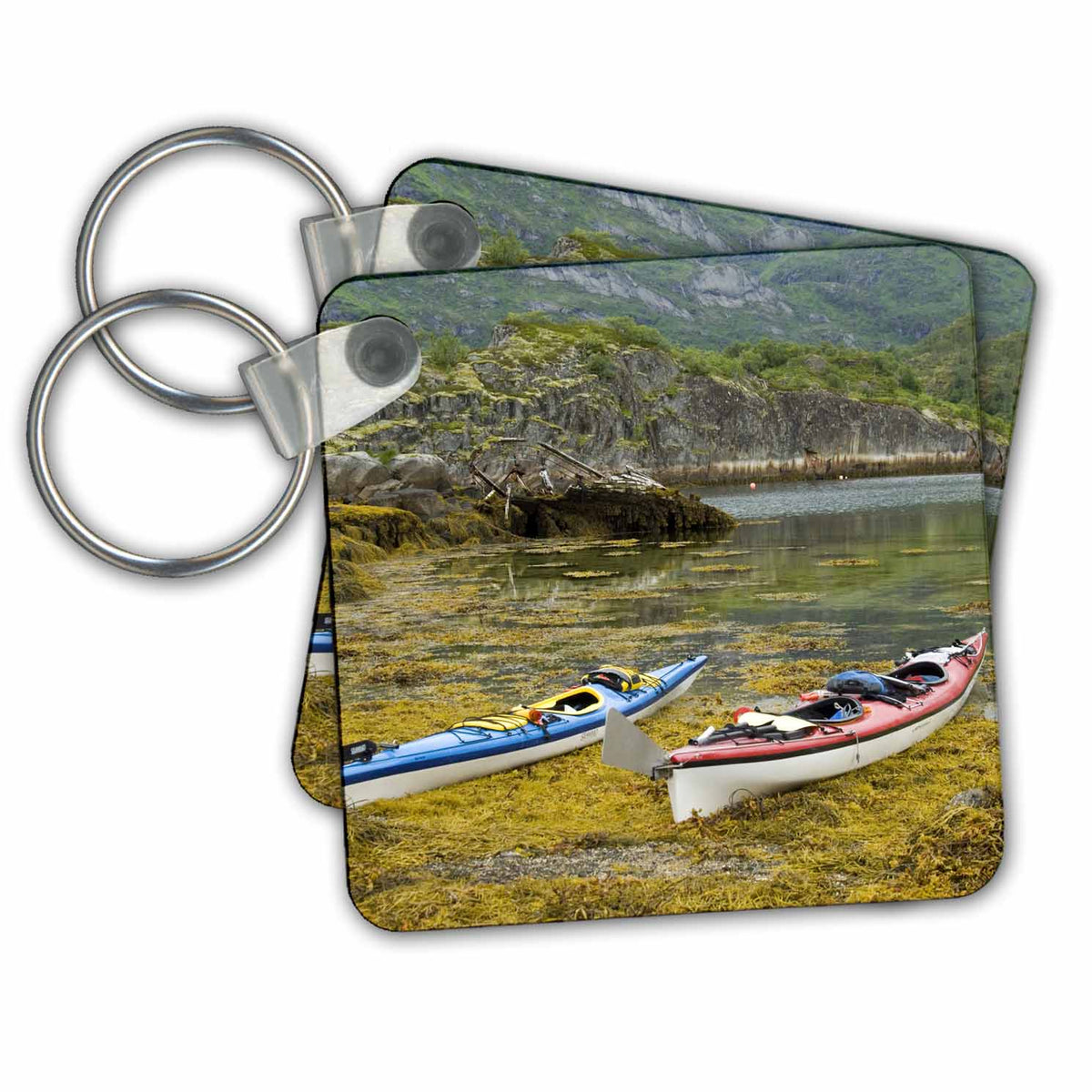Key Chains, 2.25 by 2.25-inches, set of 6 H972246