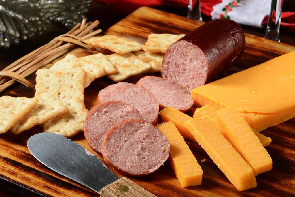 Classic Man Snack Gift Basket Summer Sausage Wisconsin Cheese E25241