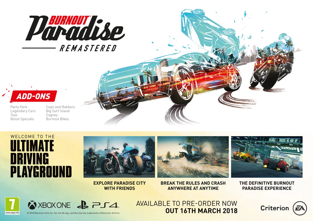 Burnout Paradise Remastered PlayStation 4 X3664