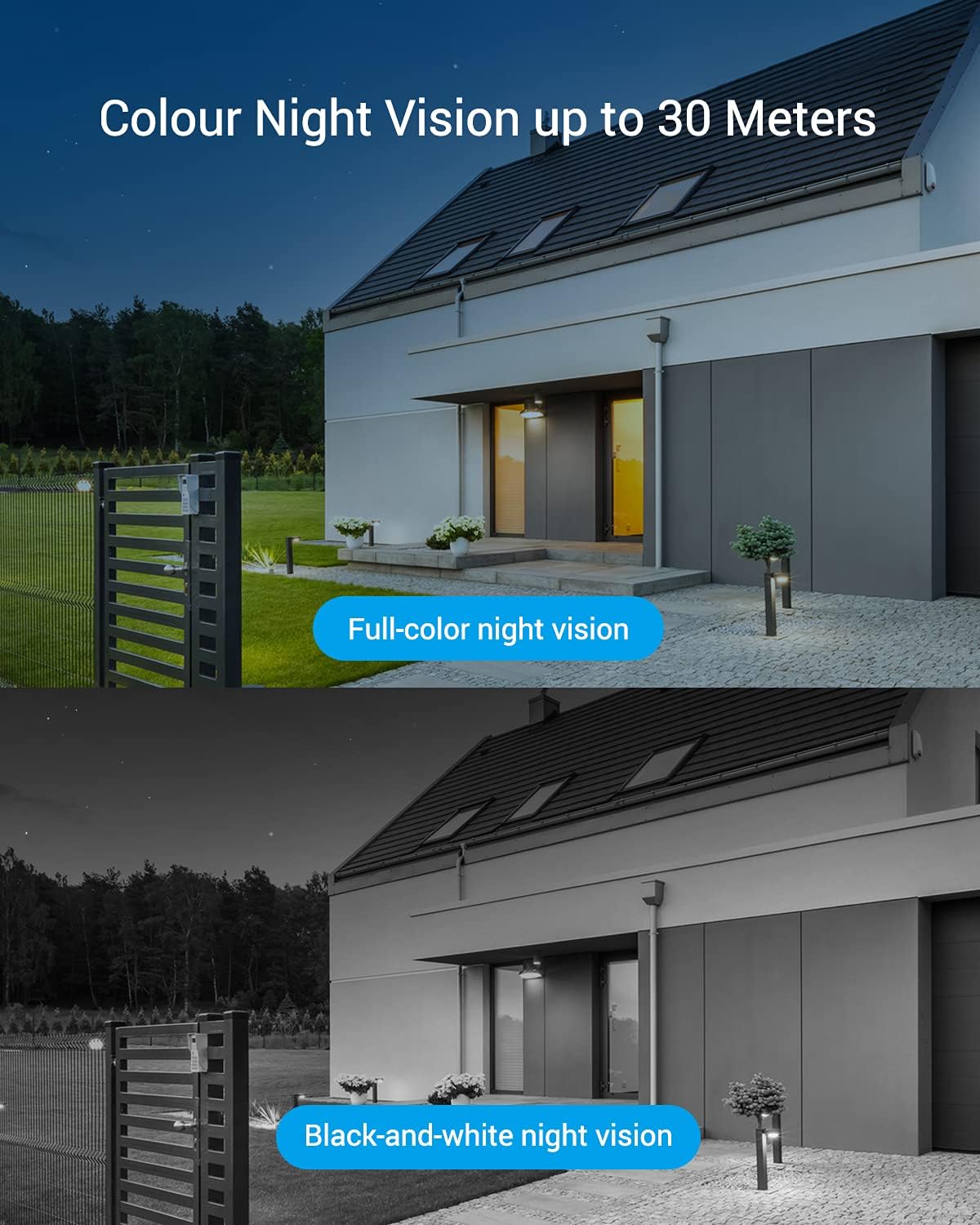2K WiFi Security Camera with Color Night Vision and Two-Way Audio Y776616