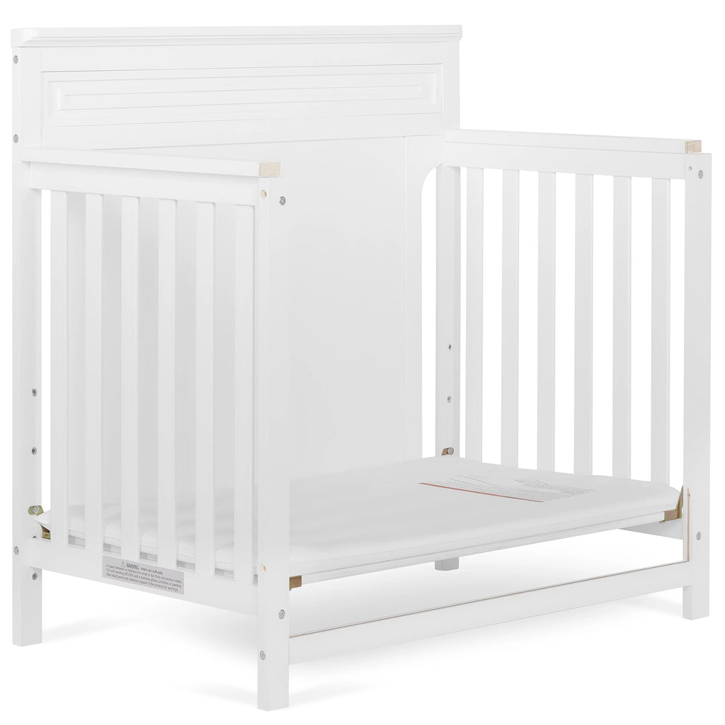 White 4-in-1 Convertible Mini Crib P3028