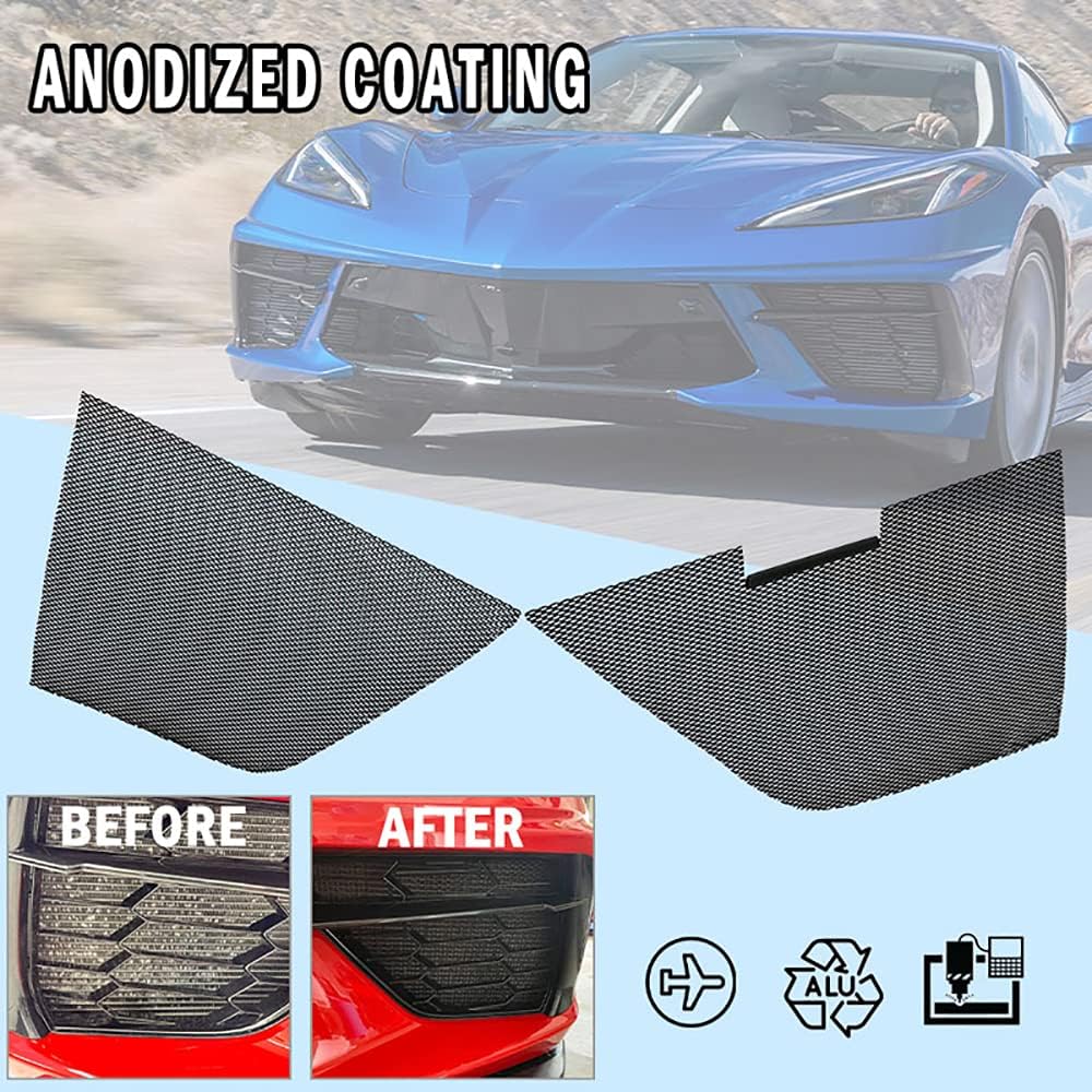 2Pcs Aluminum Car Grille Mesh Set for Corvette C8 2020-2022 R990
