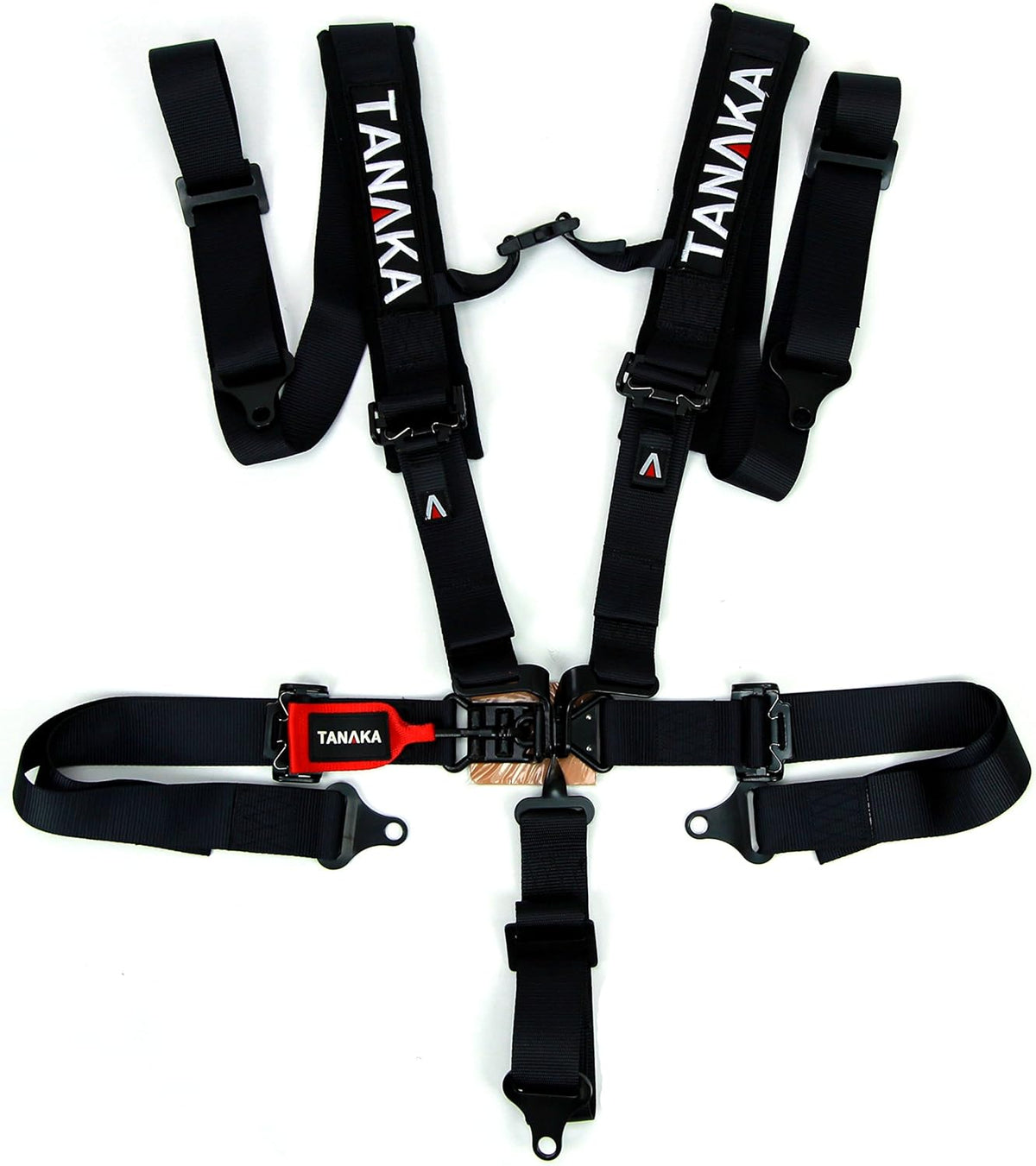 Black 5 Points Safety Harness Set with Shoulder Pads, Pack of 2 F8433