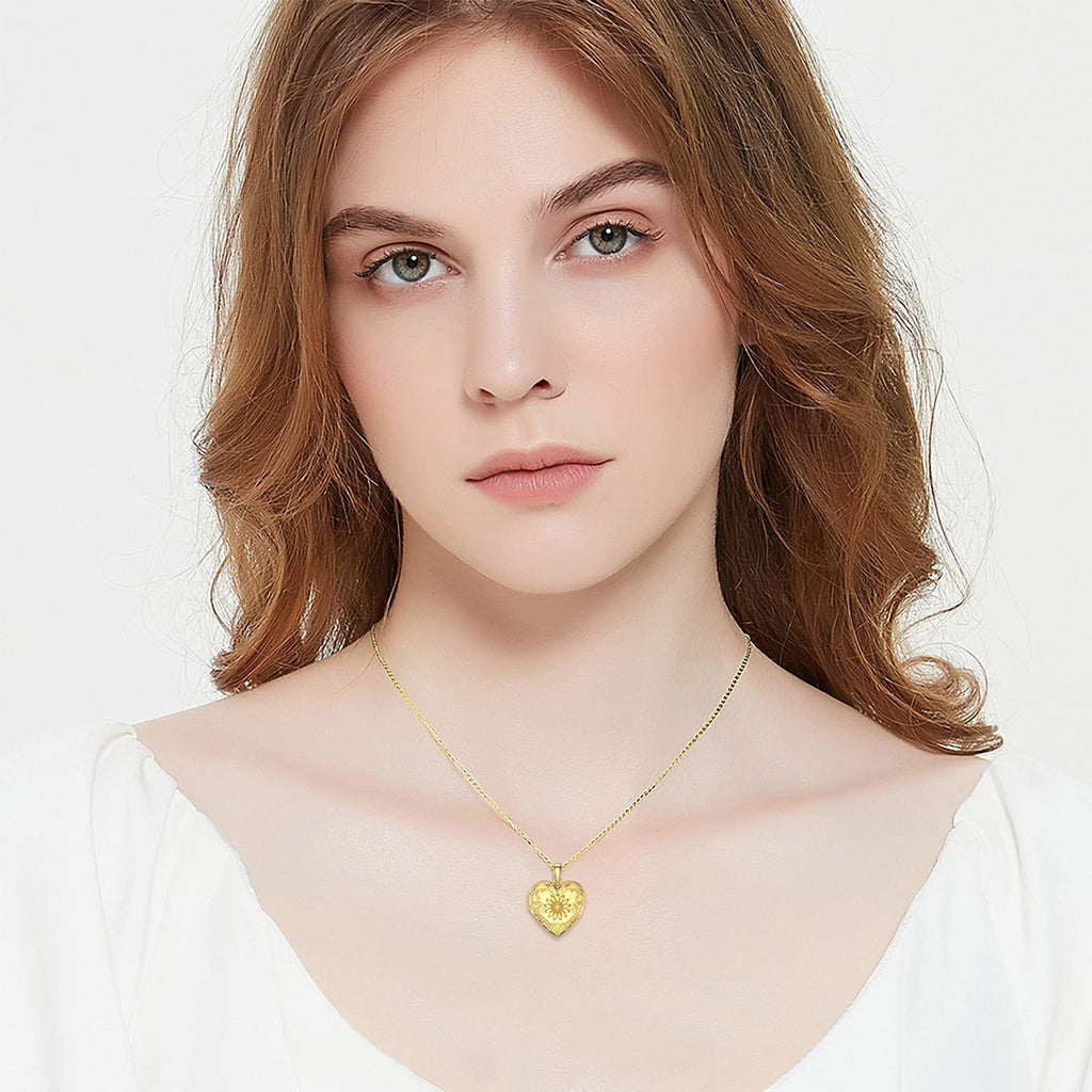 Sterling Silver Heart Locket Necklace X81142