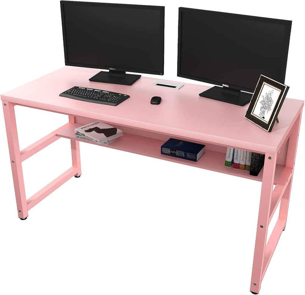 Computer Desk with Bookshelf 55 Rustic Brown K50728