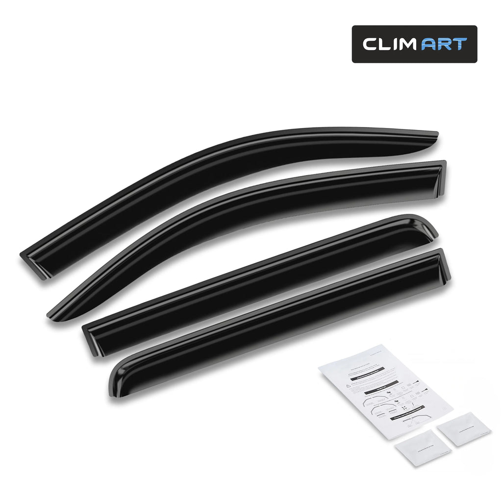 Rain Guards for Chevrolet Silverado 2014-2018 Crew Cab, Tape-on Window Deflectors, 4 pcs. W872637
