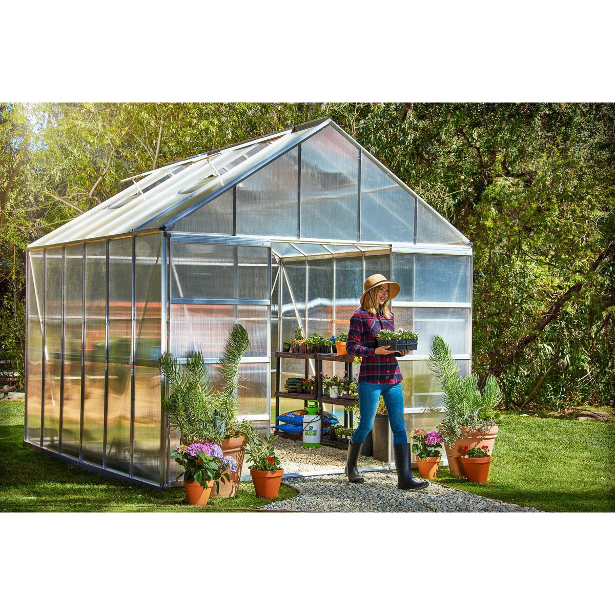 10 ft. x 12 ft. Greenhouse with 4 Vents X62188