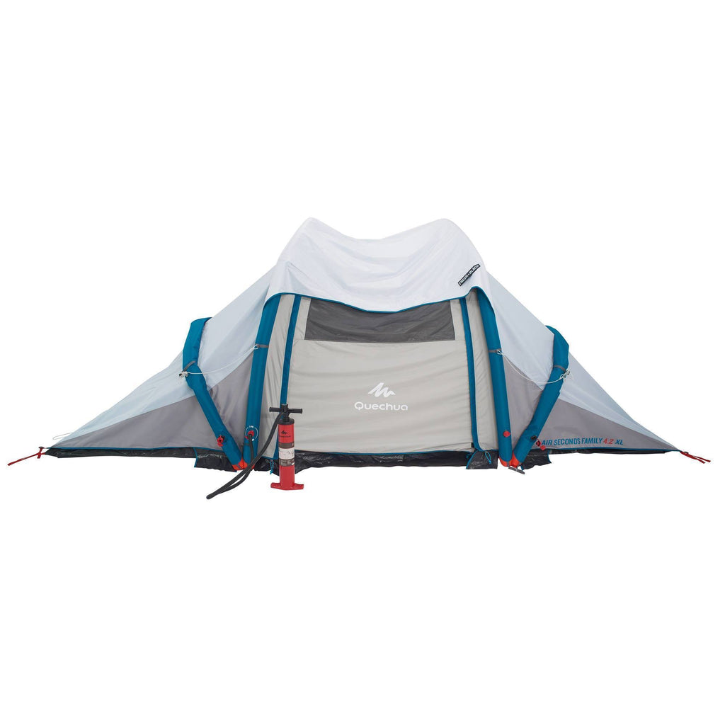 4.2 Inflatable Camping Tent, 4 Person, Black H90922