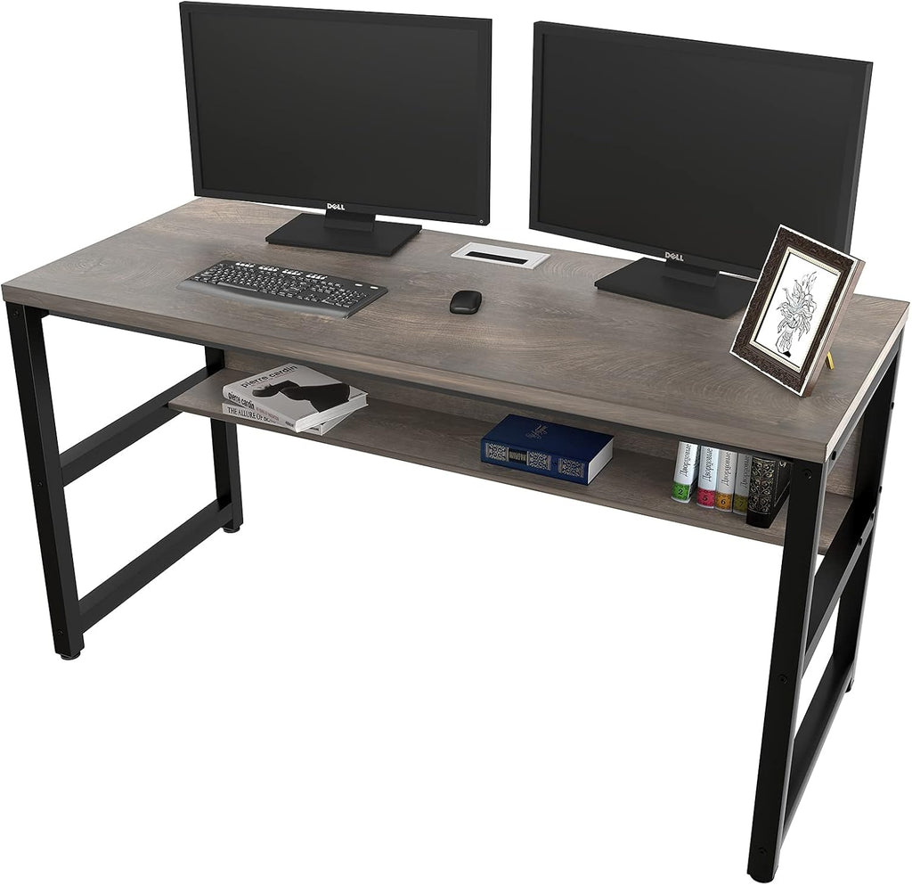 Computer Desk with Bookshelf 55 Rustic Brown K50728