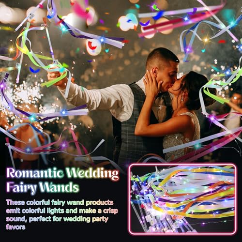 100 PCS Light Up Wands with 3 Colorful Flashing Modes M945