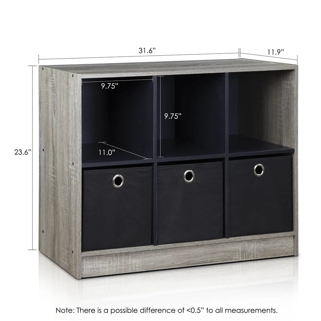 3x2 Bookcase Storage with Bins X907898