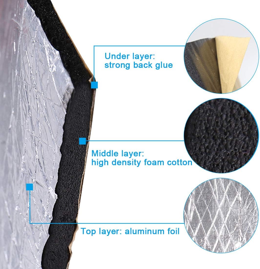 Car Noise Sound Deadener Insulation Mat Waterproof 60 x 40 Inches Q345851