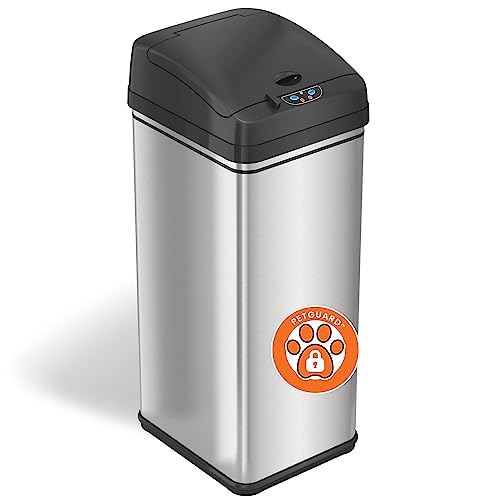 Stainless Steel 16 Gallon Touchless Sensor Trash Can J396